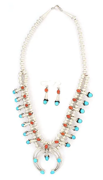 Navajo necklace earrings set