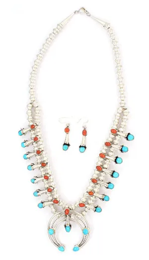 Navajo necklace earrings set