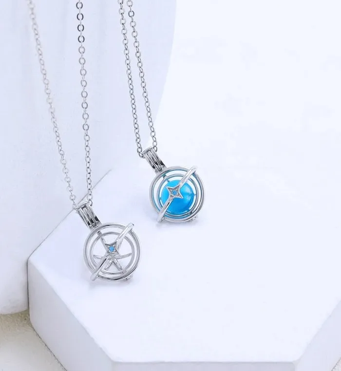 Necklace Pendant Blank Setting Star Charm 15x20mm Sterling Silver White Gold Fine 925 For One Pearl Prong DIY Jewelry Finding Wholesale 1pc