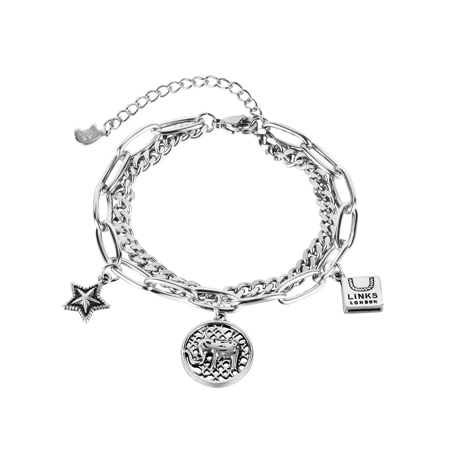 Net Red Temperament  Double-layer Chain Bracelet