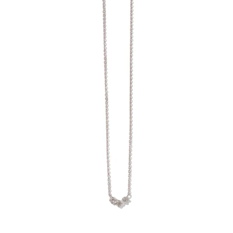 Orion Necklace, White Topaz, Silver
