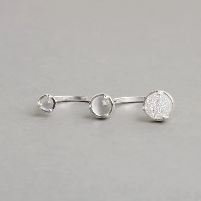 Stylish Three-Finger PATH Ring - Unique Statement Jewelry
