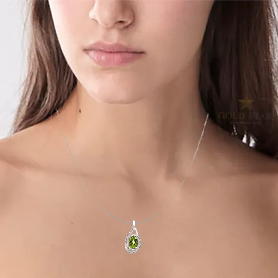 PERIDOT & DIAMOND PENDANT