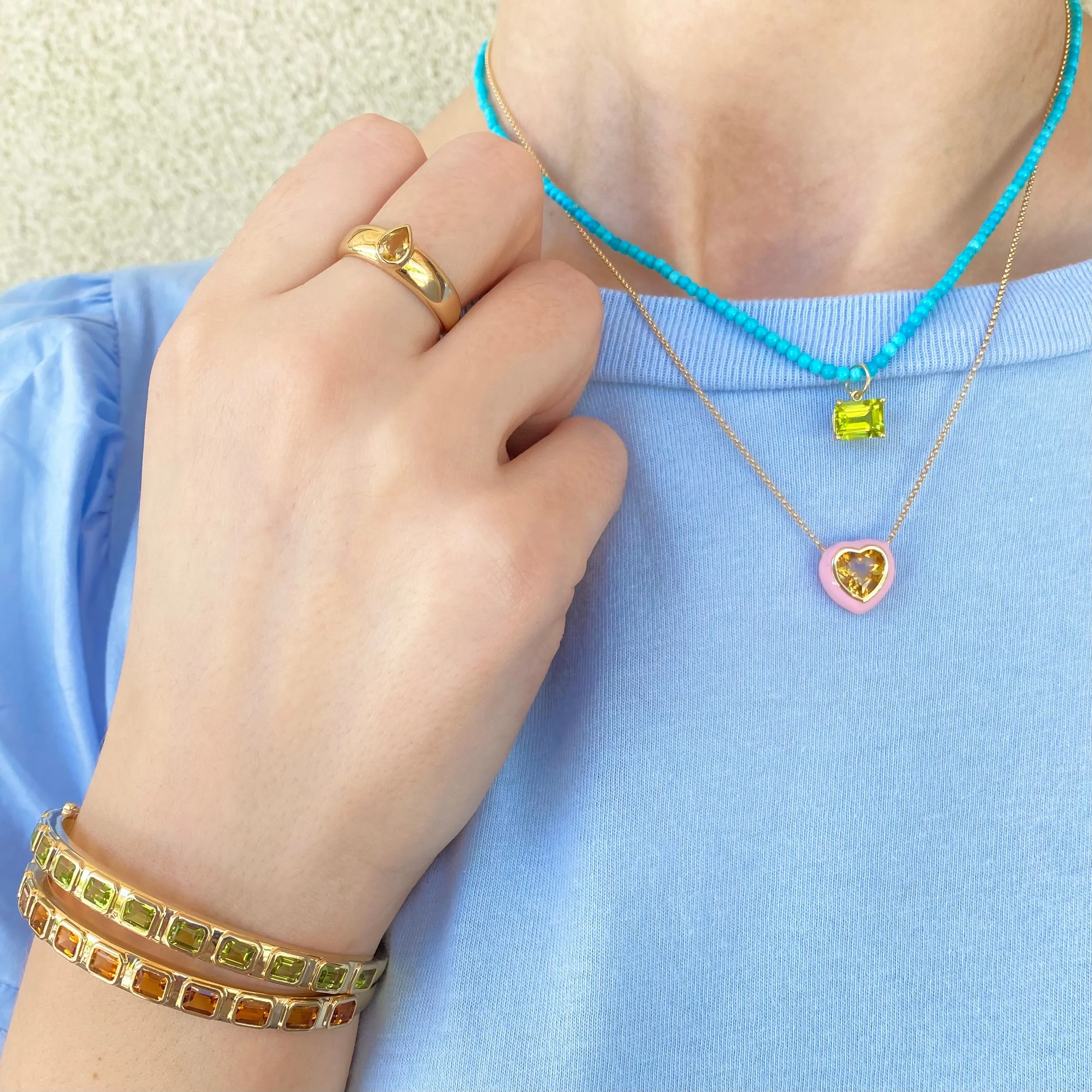 Peridot Hinge Bracelet
