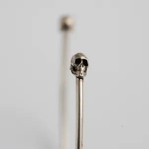 Petite Skull Cuff Bracelet in Sterling Silver