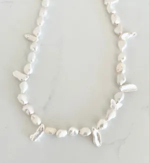 Petite Wings Pearl Necklace