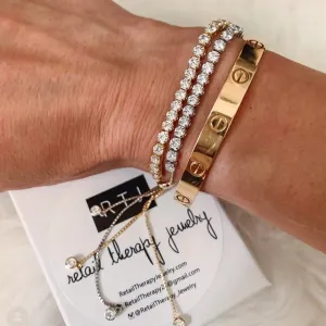 Pullback Tennis Bracelet