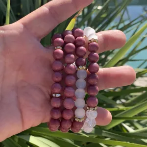 "Friendship" pink rhodonite bracelet