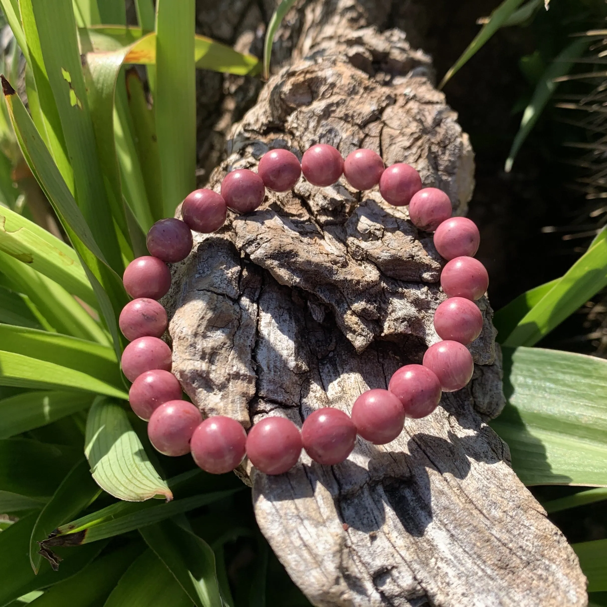 "Friendship" pink rhodonite bracelet