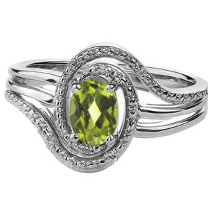 "PAIGET" PERIDOT & DIAMOND RING