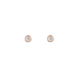 Rose Gold Plated Moonstone Stud Earring