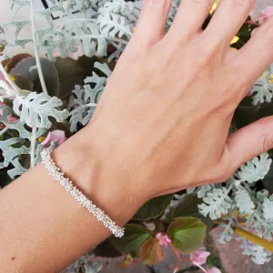 Elegant Sterling Silver Narrow Bracelet by Michaud | ShikShok Collection