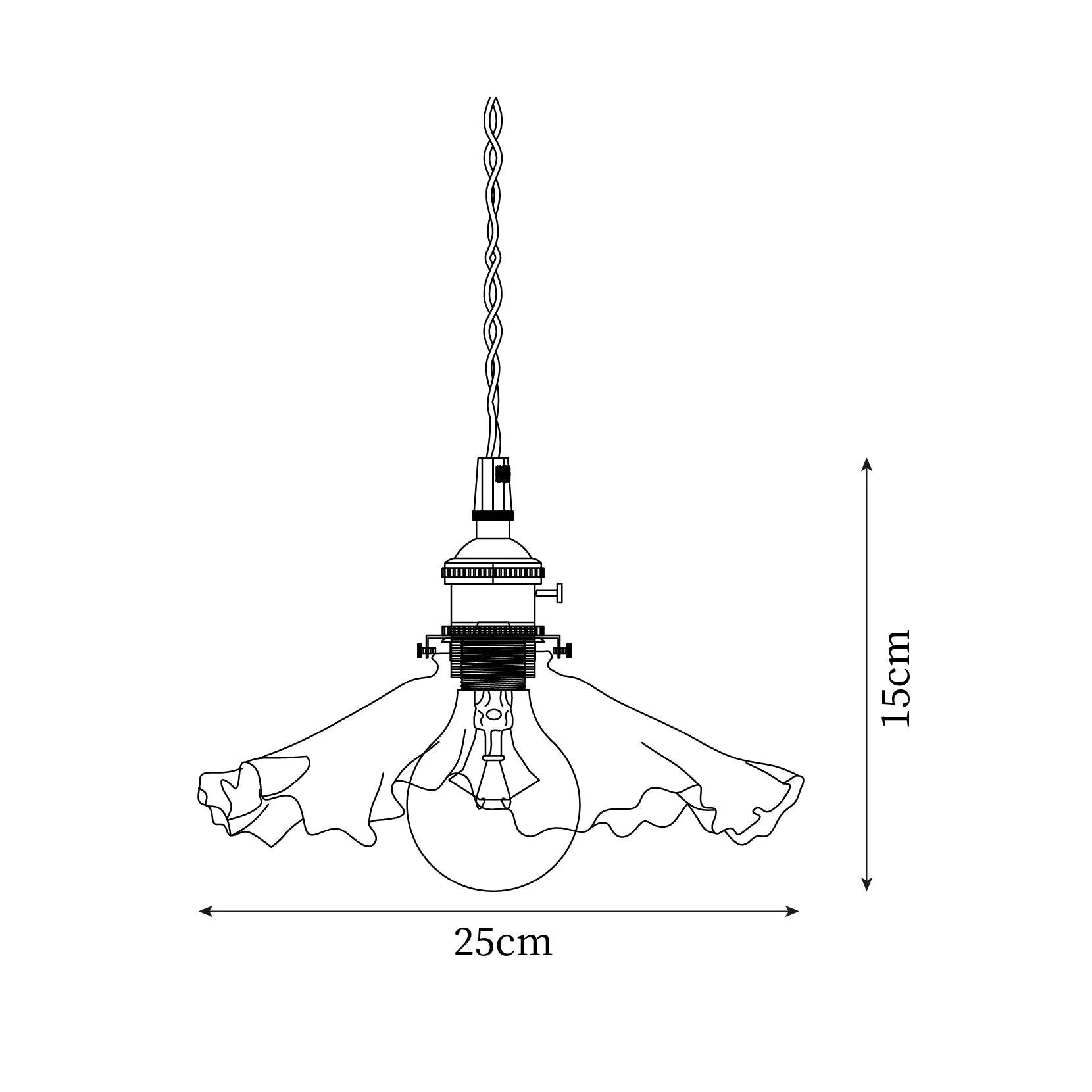 Skirt Pendant Lamp 9.8″- 5.9″