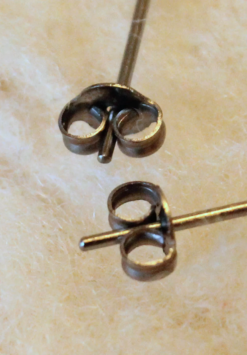 Sky Blue Topaz Bezel Gemstones, Small (Niobium or Titanium Post Earrings)