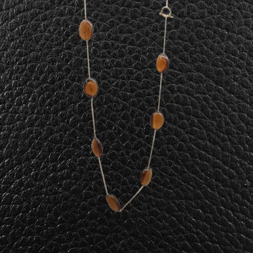 Smokey Topaz Bead Necklace
