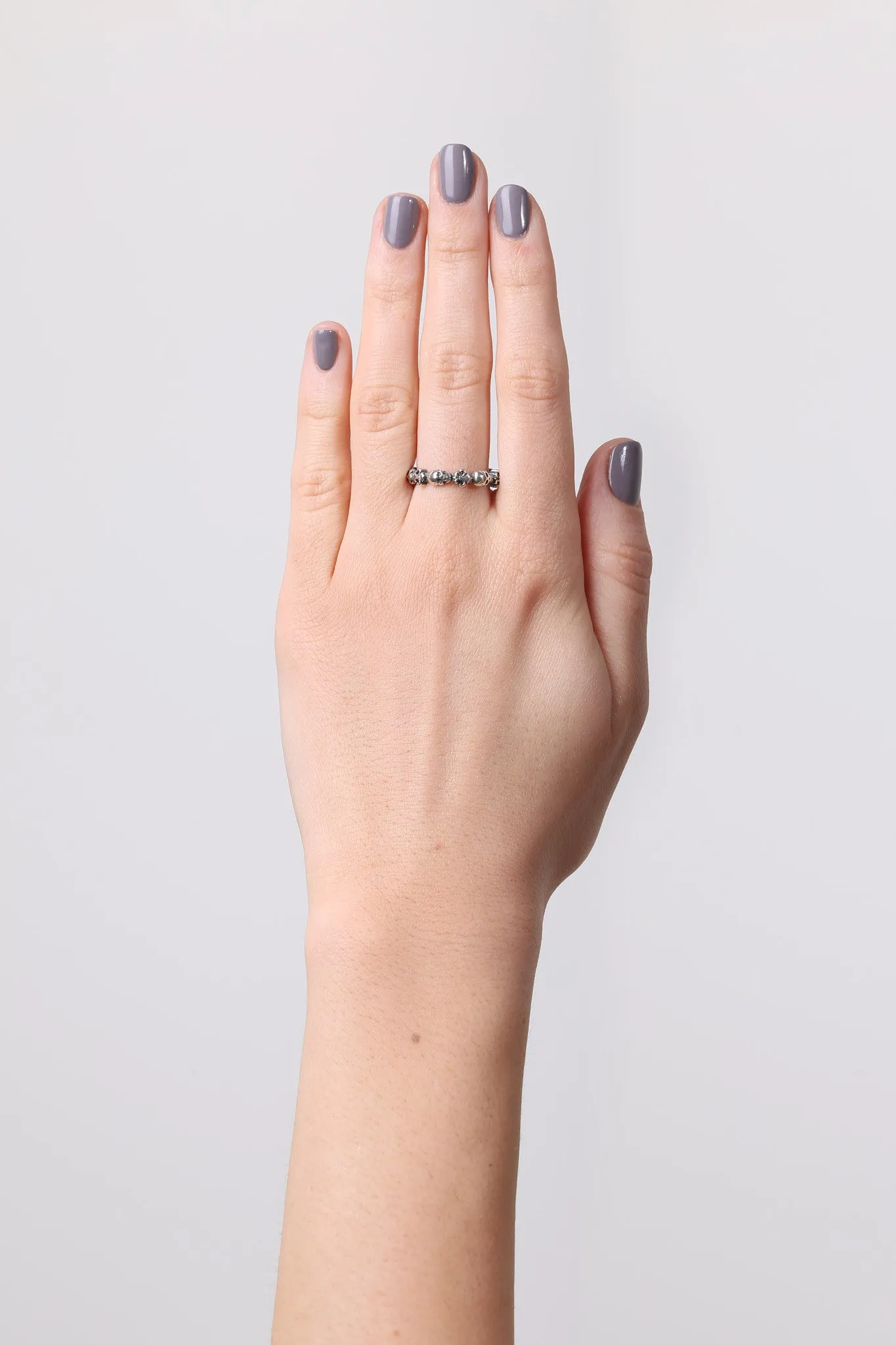 Stackable Skull & Fleur De Lis Ring