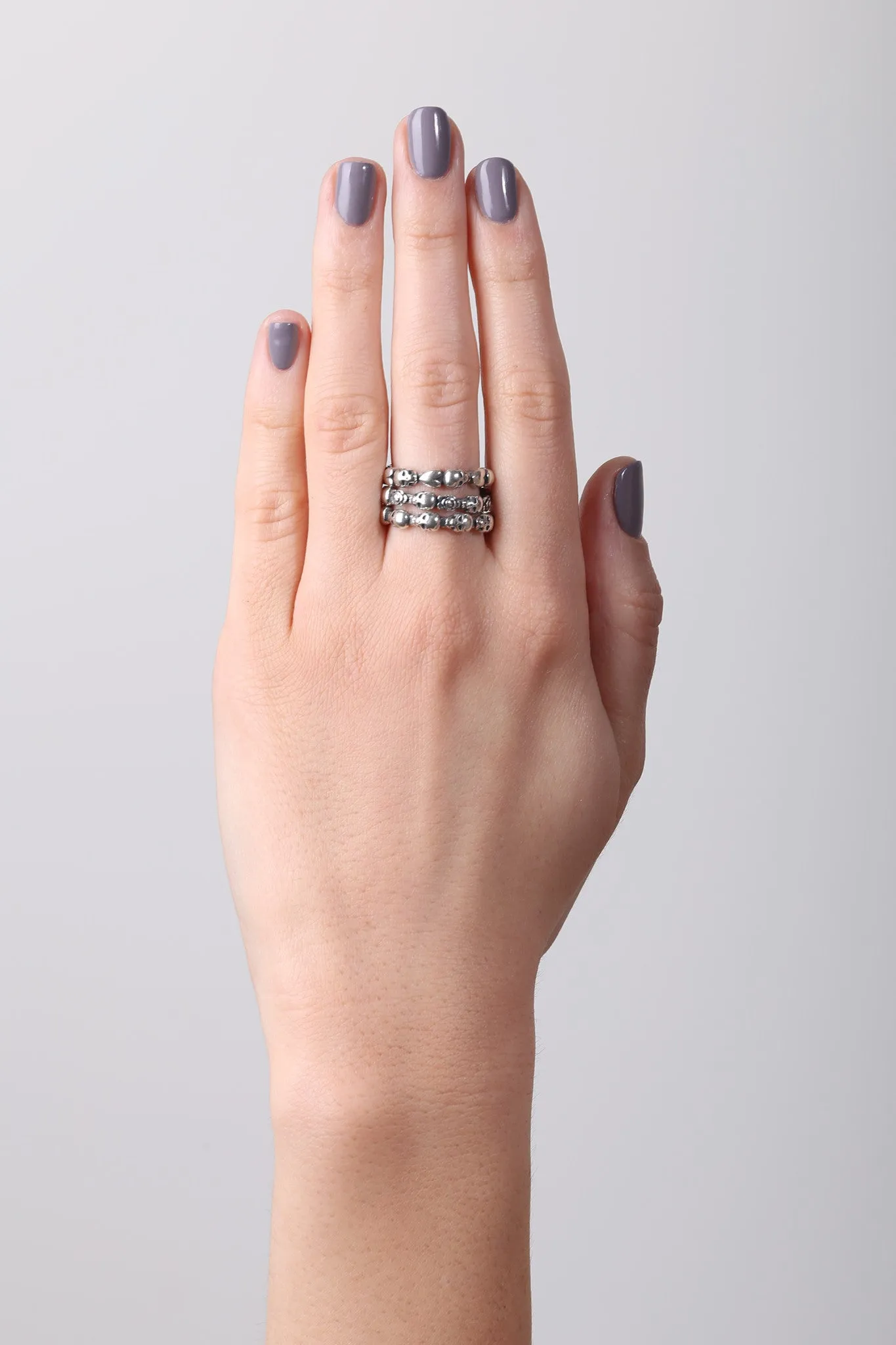 Stackable Skull & Heart Ring