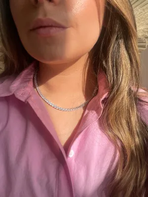 Sterling Silver 4mm Tennis Necklace