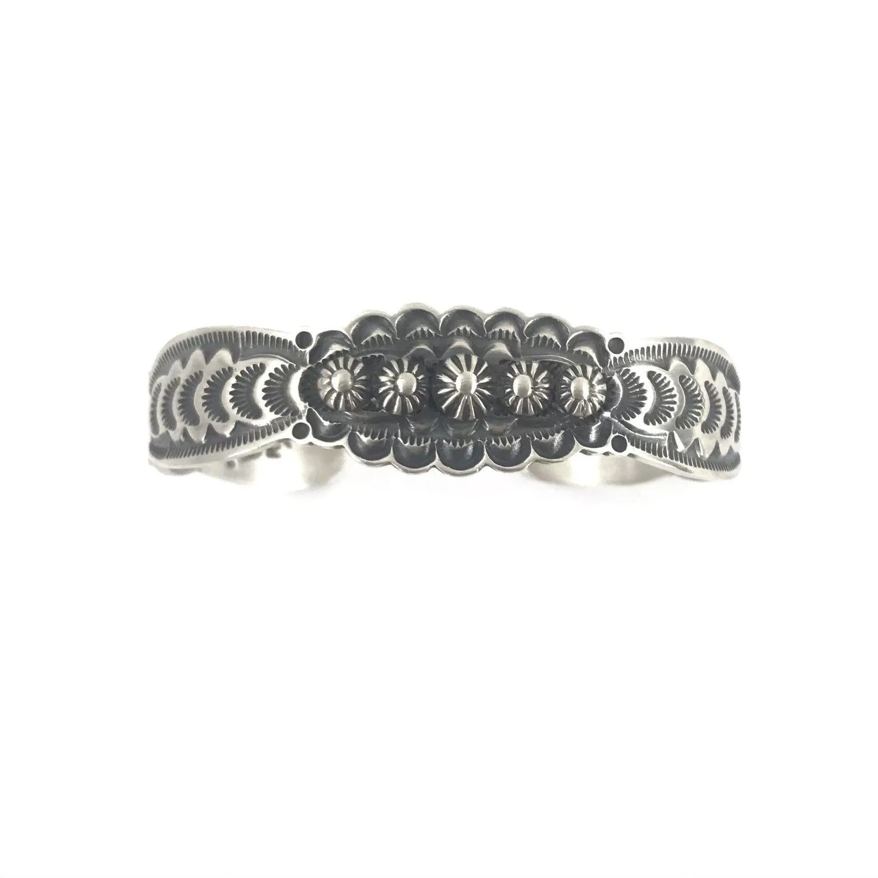 Sterling Silver Antiqued Stamp Bracelet