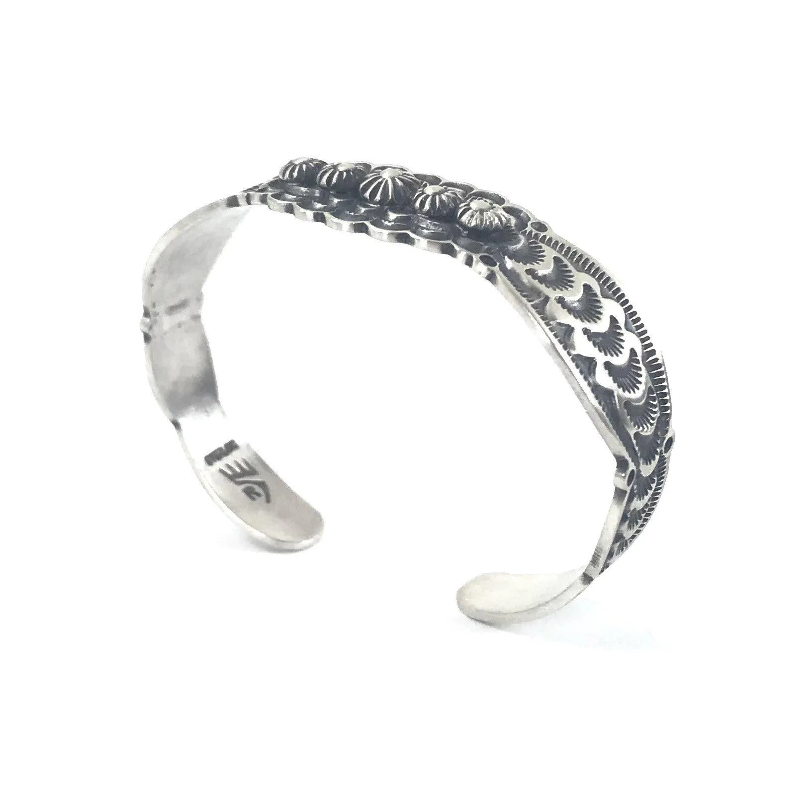 Sterling Silver Antiqued Stamp Bracelet