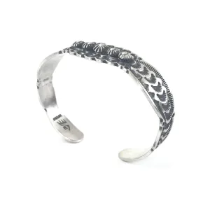 Sterling Silver Antiqued Stamp Bracelet