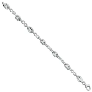 Sterling Silver Fancy Peanut Bracelet