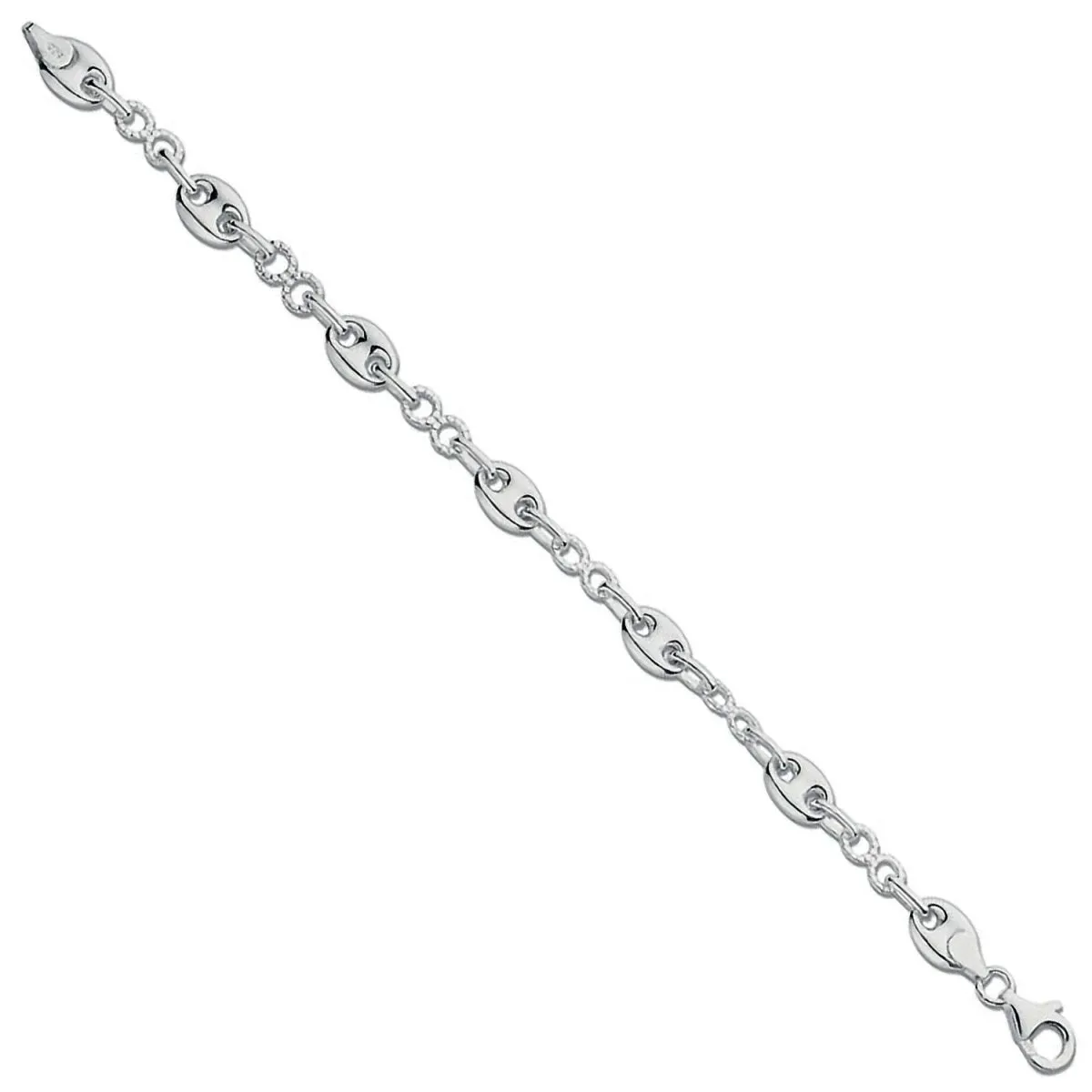 Sterling Silver Fancy Peanut Bracelet