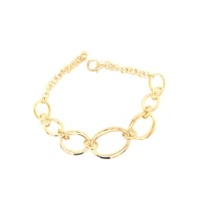 Sterling Silver Gold-Plated Link Bracelet