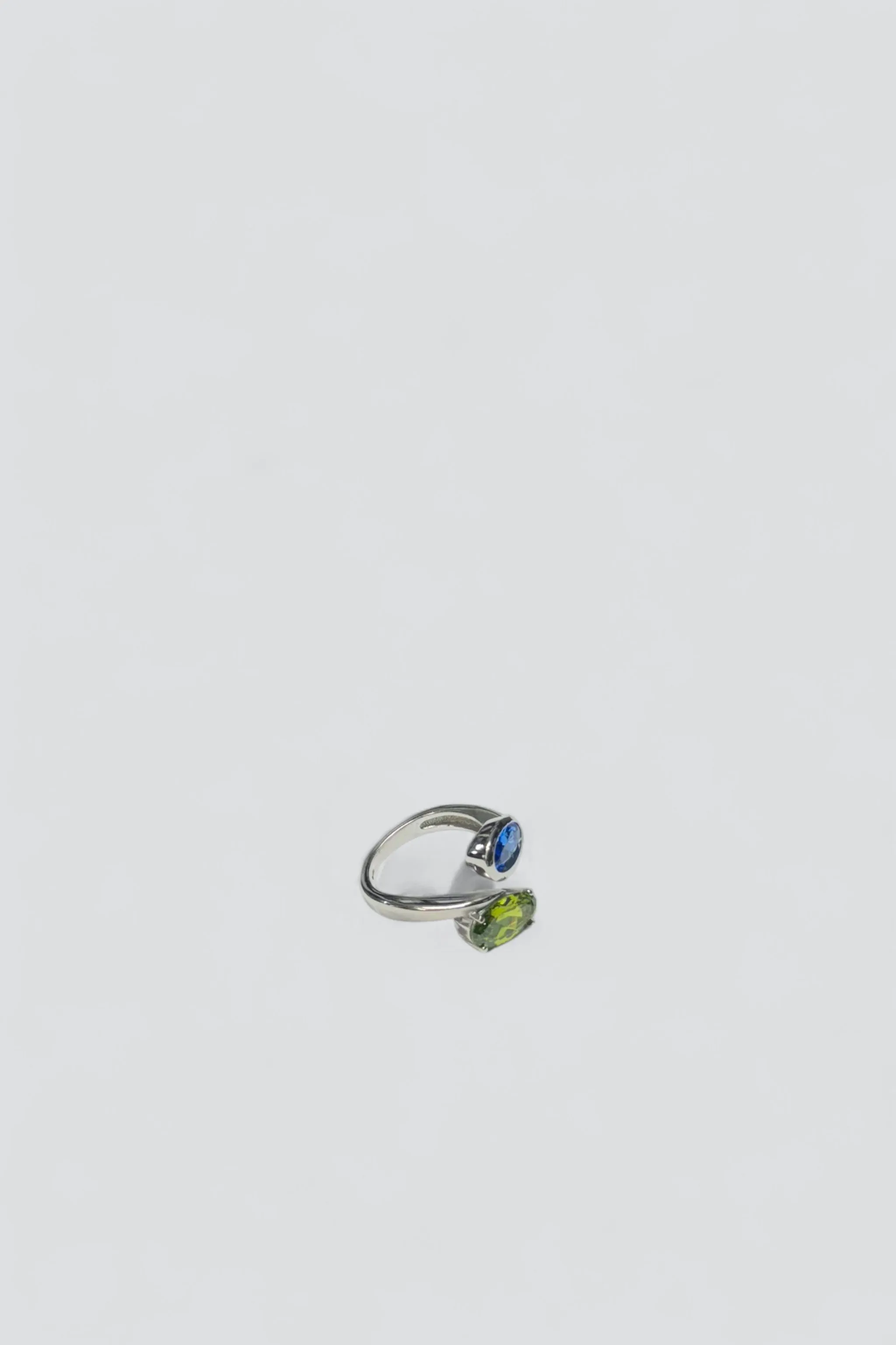 Sterling Silver Topaz Peridot Wrap Ring