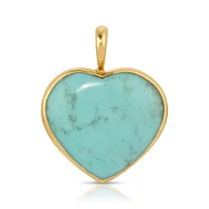 Turquoise Heart Charm