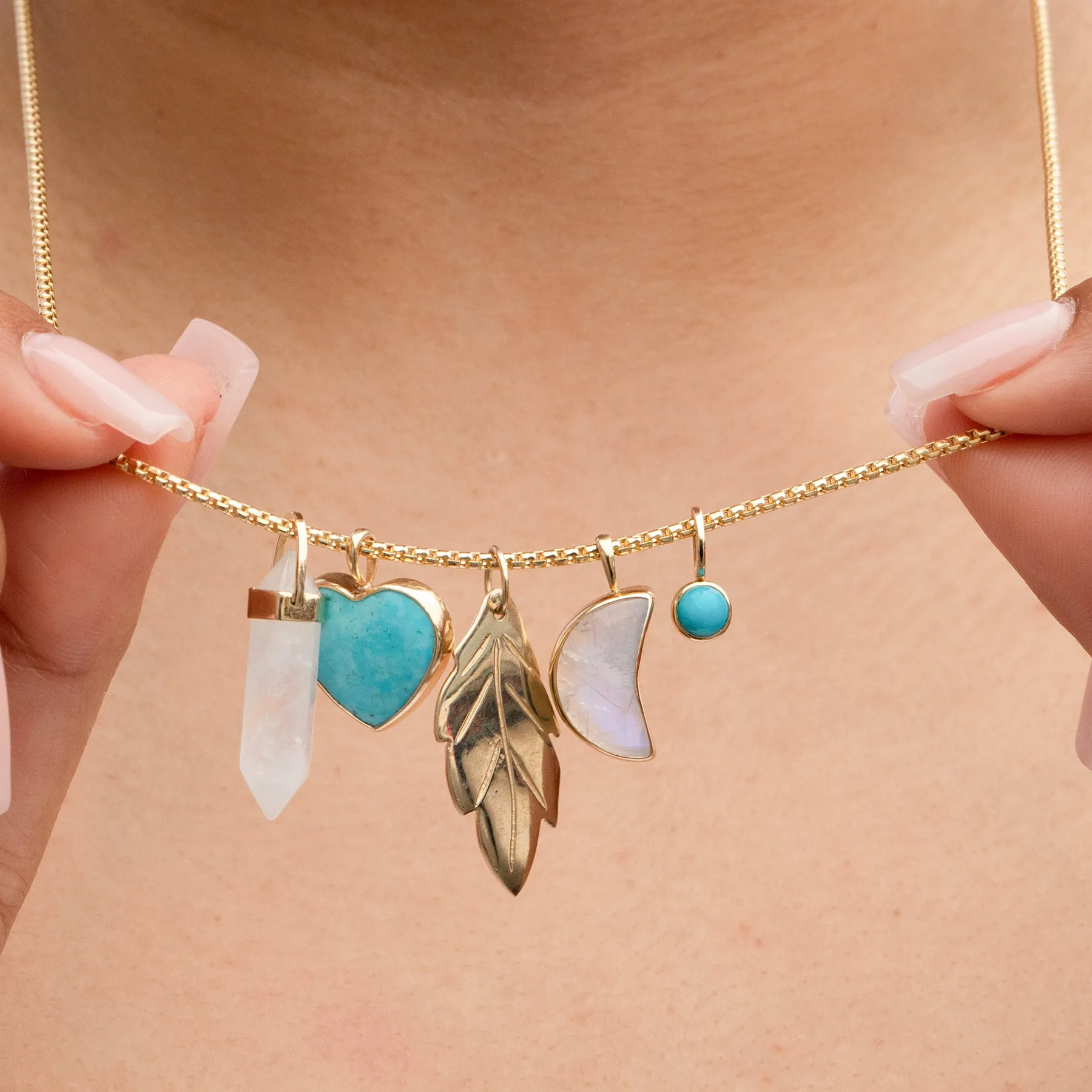 Turquoise Heart Charm