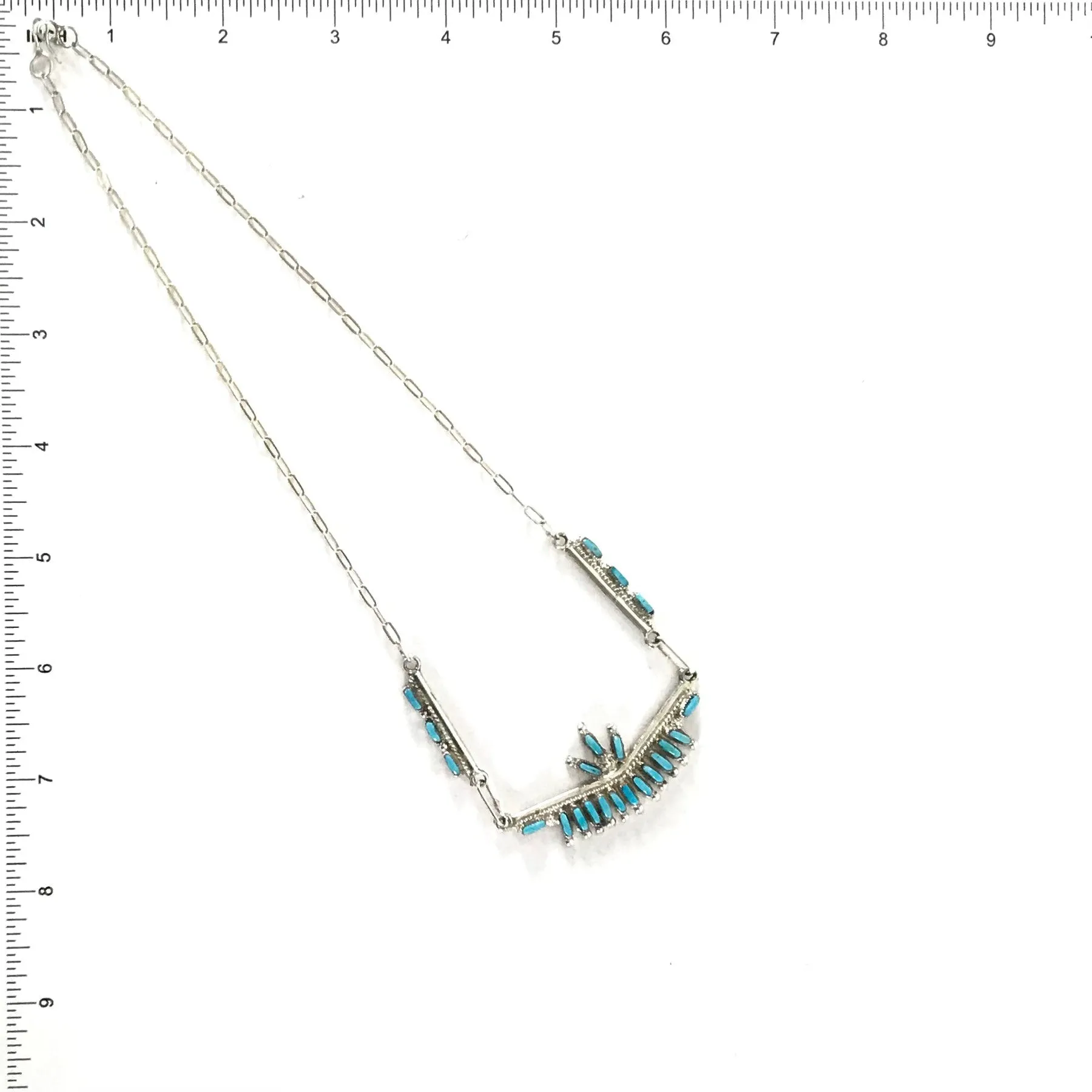 Veronica Yawakia Turquoise Petit Point Necklace and Earring Set