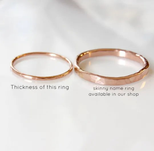 Very Skinny Stackable Stacking Ring