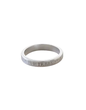 Von Treskow Enscribed VT Ring - Silver